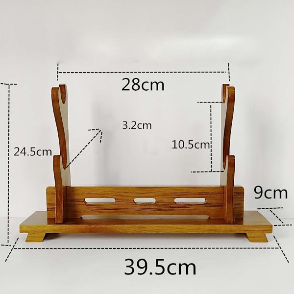 1/2 tre stativholder for Samurai Display Elegant og robust Lysebrun 2 lag Light Brown 2 Layers 1 Pc