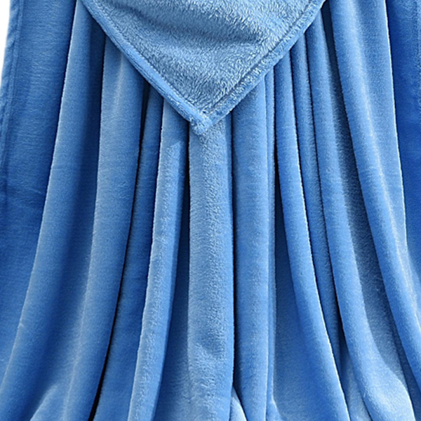 Tekokarvainen fleece-peitto suuri sohva minkki peitto pehmeä lämmin kaksi- ja kuningaskokoinen Fk Blue