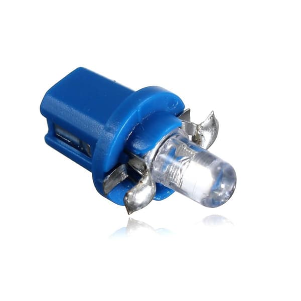 10 st LED-lampor B8-5d T5 med hållare Blå Tuning Bilbelysning