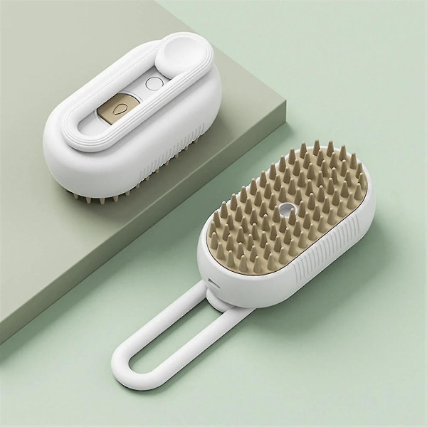 【Tricor store】Rechargeable Cat Steamy Brush Self-Cleaning Steam Cat Brush Cat Slicker Brush for Cats and