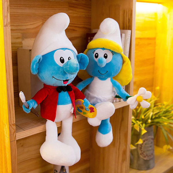 Cartoon Smurf Cat Plyschdocka Plyschleksak Härlig Mjuk Plyschkudde Plyschdocka för Barn Baby Tröstgåvor (FMY) B