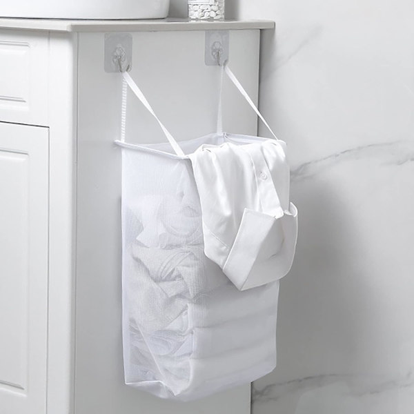 Liten sammenleggbar hengende plastvaskurv med håndtak - Egnet for sovesal