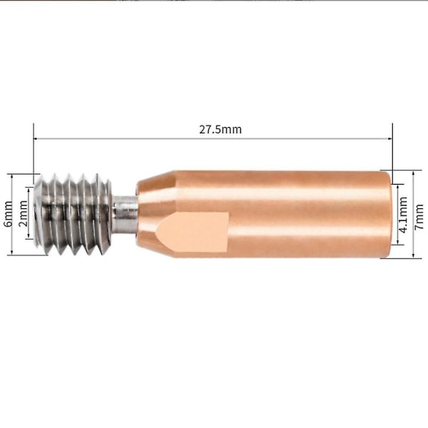 2 stk. Nf Cr10-tcrazy titanium-kobber hals kompatibel med Cr-10s Hotend Ender 3