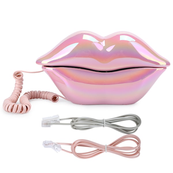 Galvanize Pink Funny Lip Telephone WX&#8209;3016 Fashionable number storage function++