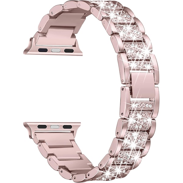 Band kompatibel med Apple Watch Band 38mm 40mm 41mm iWatch Series Metall Armband Justerbart Armband