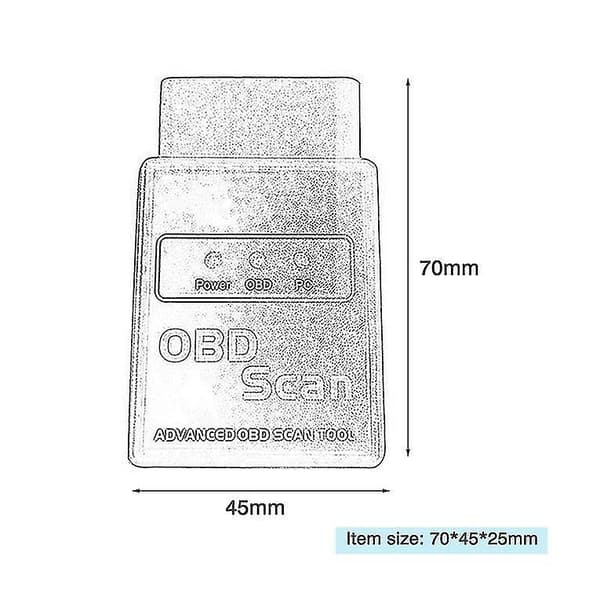 ELM327 OBD2 Mini Bildiagnostisk Scanner Bluetooth Værktøj