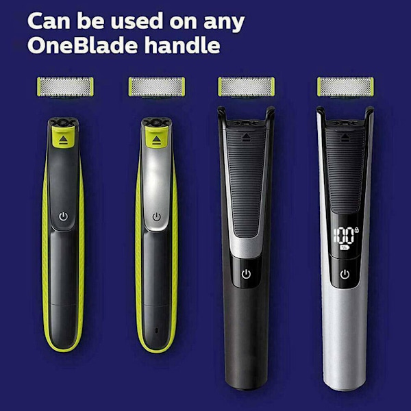 Reserveblad, reservehoved, kompatibel med Philips Norelco OneBlade elektrisk barbermaskin 4PCS