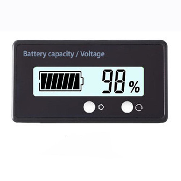 LCD-batterikapacitetsindikator Digital voltmeter spänningsmätare M green null