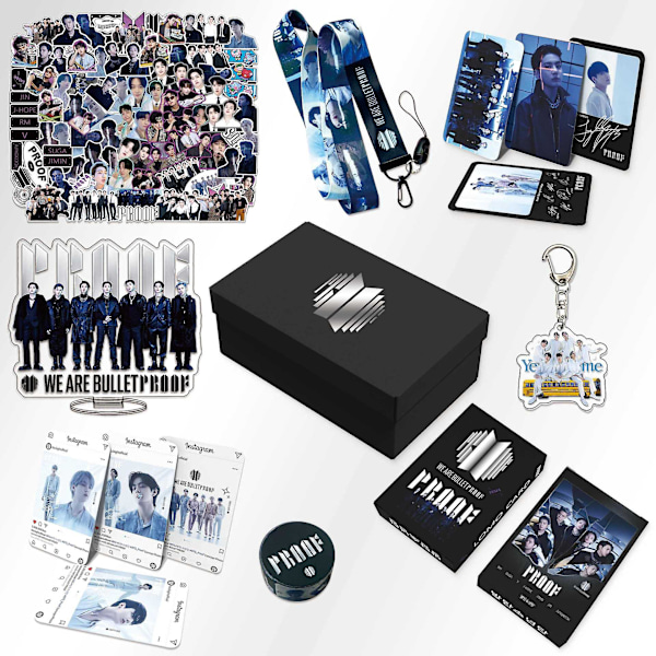 Bts Gift Box Kpop Proof Album Merchandise Lanyard Waterproof Sticker Gift For Army