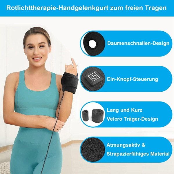 Massageenhet med rött infrarött ljuspanel midjebälte 1 st 850nm f-WELLNGS