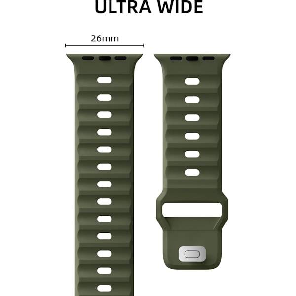 Pack Sportband Kompatibel med Apple Watch Ultra 2 Band/Apple Watch Ultra Band 49mm 45mm 44mm 42mm för Män Mjuk Silikon