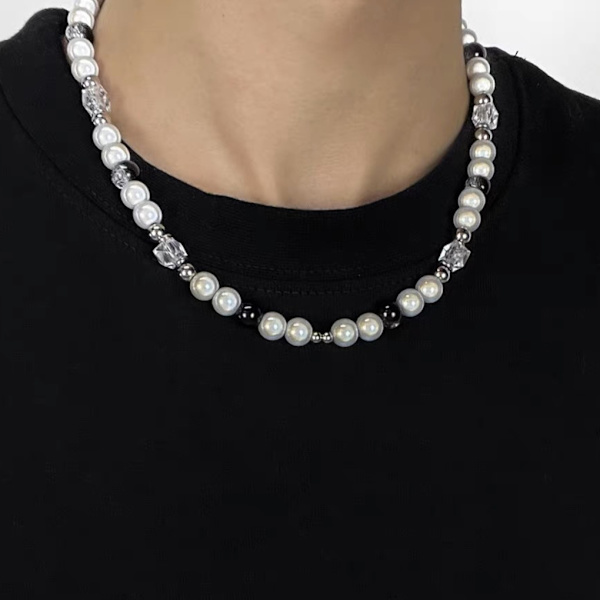 1/2/3/5 Fashionable perlehalskæder lavet af titanium 1 Set