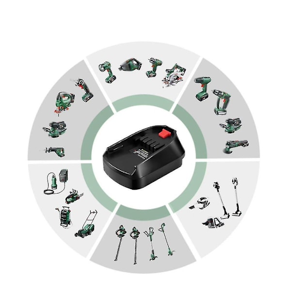 Adapterkonverter Bosb18c för Bosch 18v Li-ion batteri Bat618