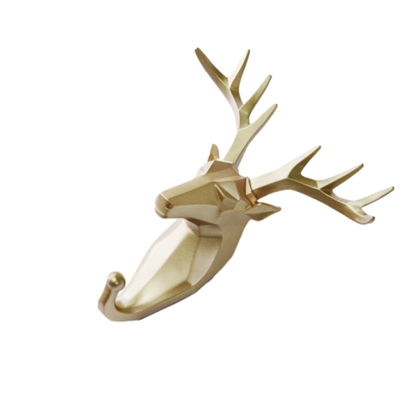 1/2/3/5 Robust og holdbar dyrehoved nøglekrog til enkelt gylden (hjort) golden (deer) Set