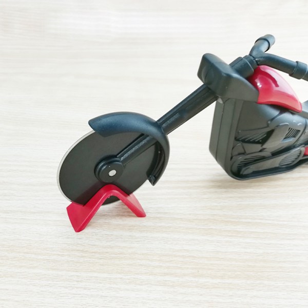 Motorcykelpizzakutter Hjul Rostfritt Stål Plast Motorcykel Rulle Pizzakutter Skiva