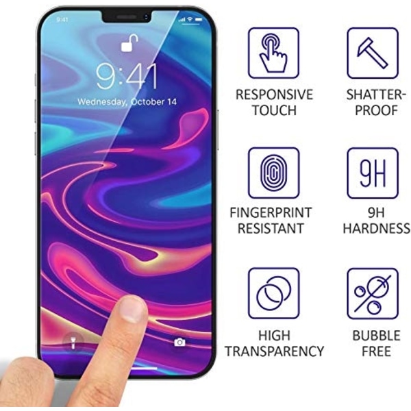 2 privatlivsbeskyttende skærmbeskyttere til iPhone 12 pro max