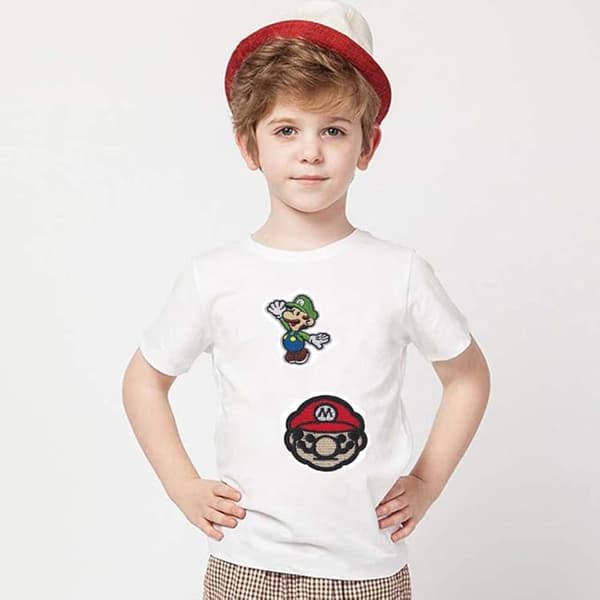 17-pack Tecknad Mario Broderade Märken för Kläder, Jacka{hw}