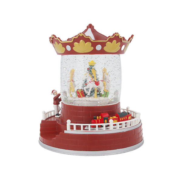 {hw} Snekugle med LED-lys - Vinterkarrusel