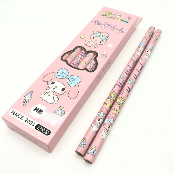 Sanrio Anime Cartoon Series My Melody Kuromi Boxed Pencil Learn - Perfekt C