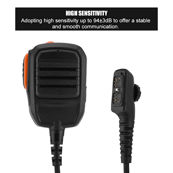 Nödlarm CB-radiohögtalare >5000 gånger PPT Klart ljud Walkie Talkie-högtalare för Hytera