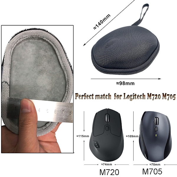Säilytyspussi M720 M705 M325 M235 G304 hiirelle EVA suojakotelo Anti D