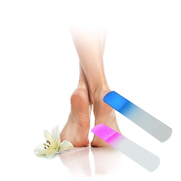 2 glasfodfil Pedicure Rasp Død Hudfjerner Hård hud