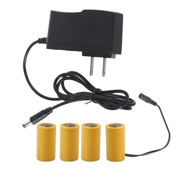 6V LR14 C Dummy Batteri C Størrelse Batteriadapterkabel Erstat 4 stk. 1,5V C Batterier til LED Lys Elektronisk Legetøj 0.1 US