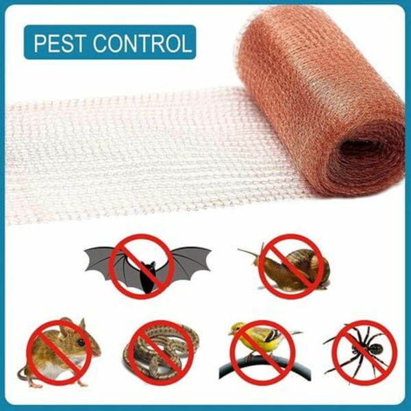 Högkvalitativt gnagarsäkert nät 100 % koppar Anti-snigel Snigelmus Råtta Fåglar Nematoder Ferramol Stickat koppar nät för inomhusträdgård (6 meter)
