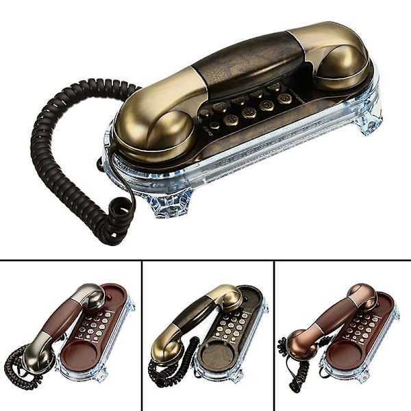 Vægmonteret telefon Kabeltelefon Fastnettelefon Antik Retro