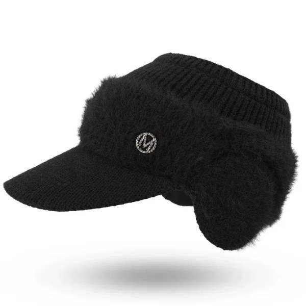 Efterår Vinter Mode Huer Til Kvinder Vinter Varme Strikkede Fleece Hat Damer Med Øreklapper Huer Tom Top Baseball Cap Til Kvinde