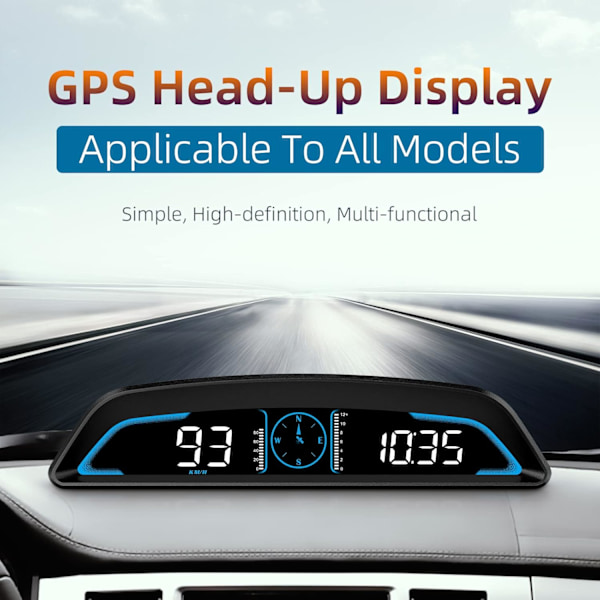Digital GPS-hastighetsmåler Universal Head Up Display for bil LCD-skjerm HUD med MPH-hastighet