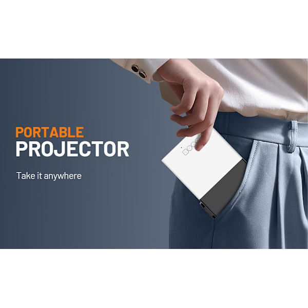 Minikokoinen projektori, LED-mobiilivideoprojektori Full HD -kotiteatteri, ulkokäyttöön