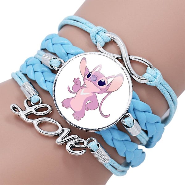 Anime figur leketøy Lilo & Stitch armbånd Kawaii print søt håndledd barn julefest gave One Piece 20001917-25mm