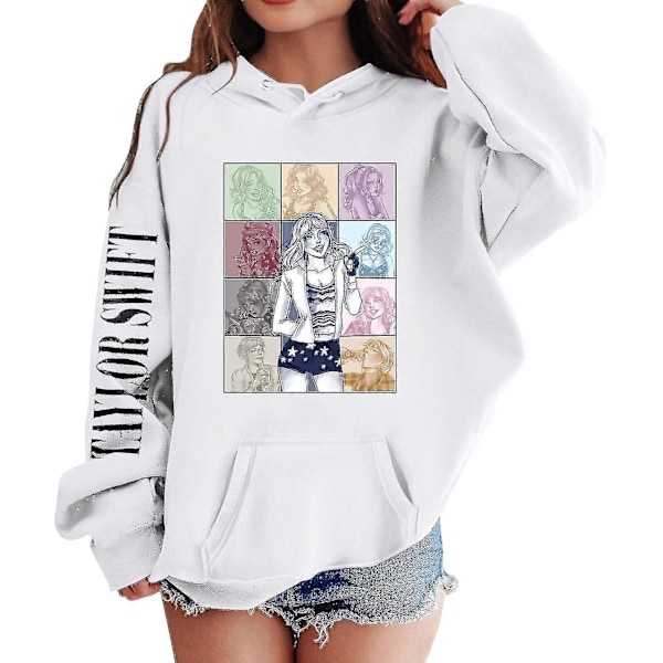 Hoodies för flickor 1989 Casual Taylor Pullover Barn Pojkar Swifts Pullover Hooded Konsert Outfit För 4-14 År-www 13 till 14 År 13 to 14 Years 05 white