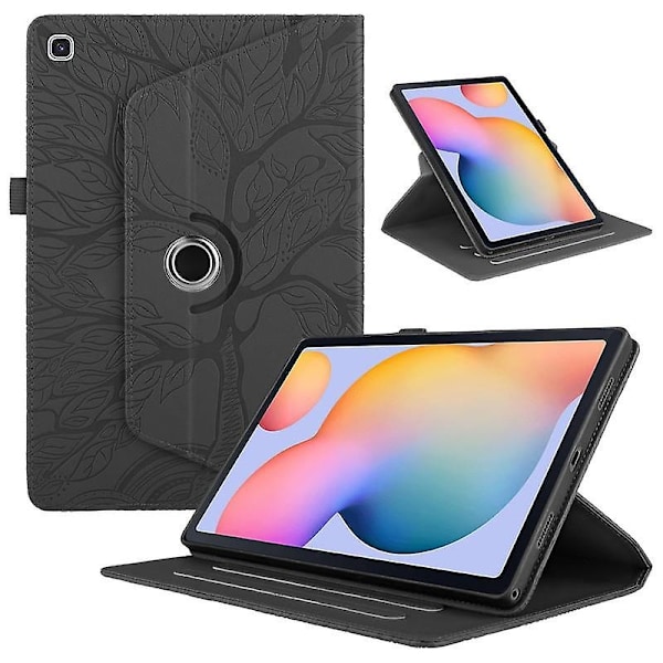 Uusi pyörivä Samsung-kotelo Galaxy Tab S6 Lite 2022/2020 10,4 tuuman SM-P610/P613/P615/P619-360 astetta - WELLNGS Black