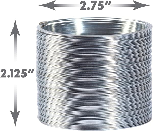 Slinky Gåfjederlegetøj, 2,75-tommer Diameter Metal Slinky, Fidget Legetøj