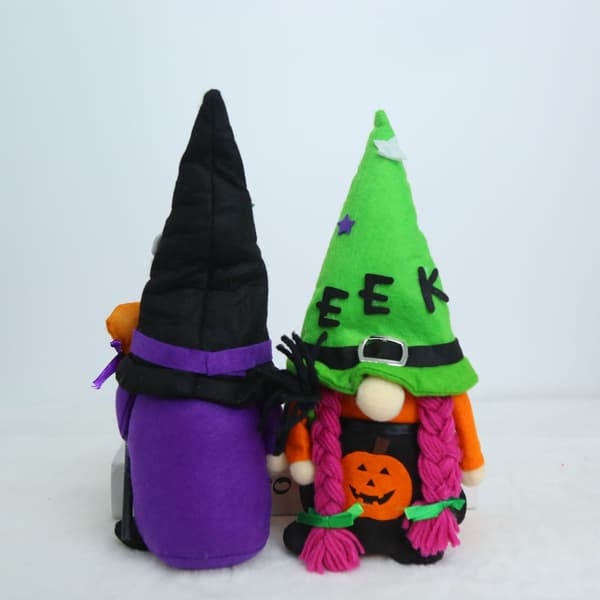 Halloween-noidanhattu luuranko kasvoton kangaskoriste, vihreä ja musta pöytäkoriste Black hat