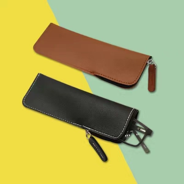 Blødt etui 2 dele, PU etui Brilleetui til læsning f