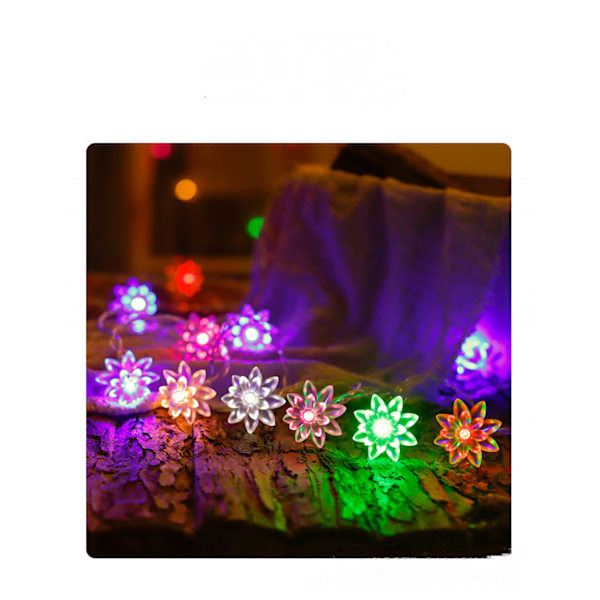 Batteridrivna 6M 40LED Dubbla Lager Blommor LED-Ljusslingor - Fungerar för Julbröllop
