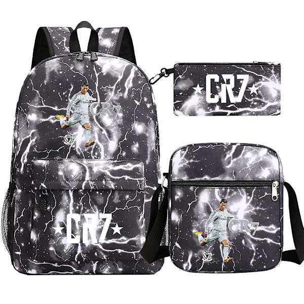 Soccer Ronaldo Cr Set - Girls/Boys School Bags Travel Laptop Backpack Women Backpacks Shoulder Bags & Case High Quality Y