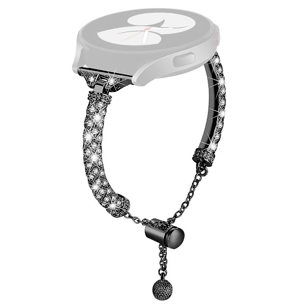 20mm ur til Samsung Galaxy Watch6 40mm 44mm/Watch6 Classic 43mm 47mm/ Watch 4/5 40mm 44mm Black