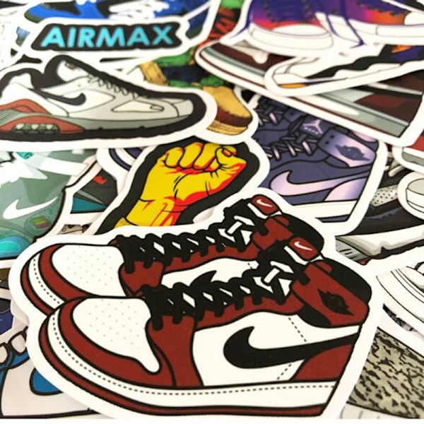 50 stk Jordan Sneaker Tide Sko Stickers Vandtætte til Laptop