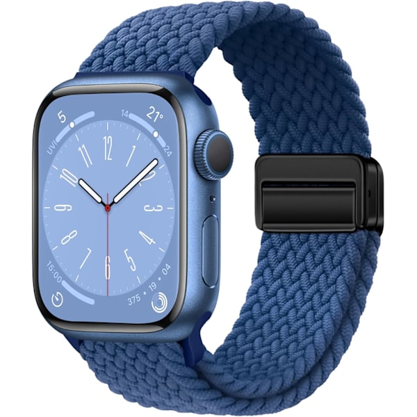 Sport Solo Loop kompatibel med Apple Watch Band 38mm 40mm 41mm for kvinner menn justerbar magnetisk SE 9 8 7 6 5 4 3 Ultra 2