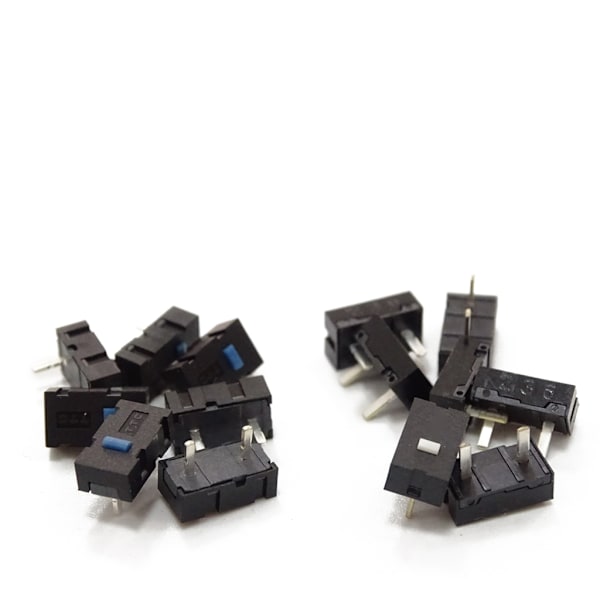 Ny ankomst 2 stk TTC 2-pins blå prikker Mus Mikrobryter for Razer Imperator Naga Hex RIVAL 500 RIVAL 600 DPI knapp White 0.01