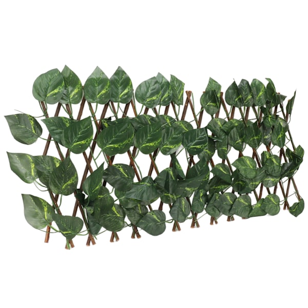 Kunstig hekk gjer simulering utvidbar solskjerm vanntett kunstig topiary hekk plante for hage Epipremnum Aureum blader