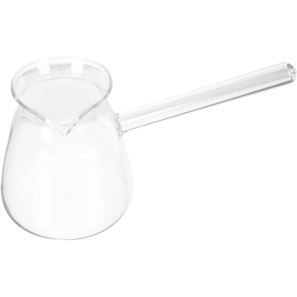 Glas Arabisk Kaffeepott, Turkisk Kaffeepott med Handtag, Mjölk- och Smörvärmare, Kaffebryggare för Spishäll, Uppvärmning av Varm Choklad Smältpott, 450ml