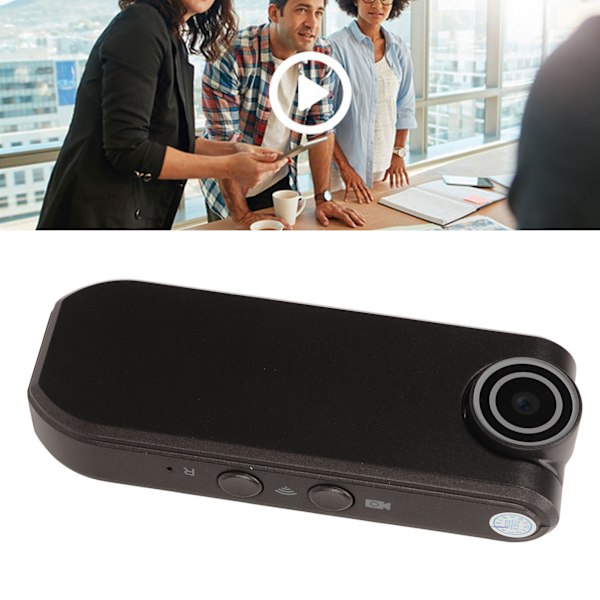 4K Kroppskamera Nattvision WiFi Kompakt Typ C 1800mAh Batteri Roterbar Lins Bärbar Fickvideokamera för Polis