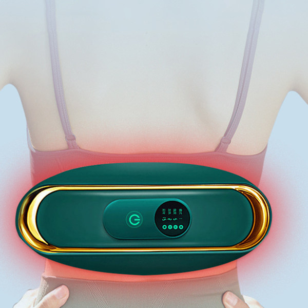 Cellulit Massager Portabel Elektrisk Gå Ner i Vikt Mage Högfrekvent Vibration Kroppsmassage Slimming Bälte Grön Vit Green 0.35