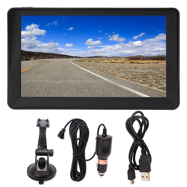 GPS-navigasjonssystem med stemmevarsling, 3D-bilde, ruteplanlegging, FM-sender