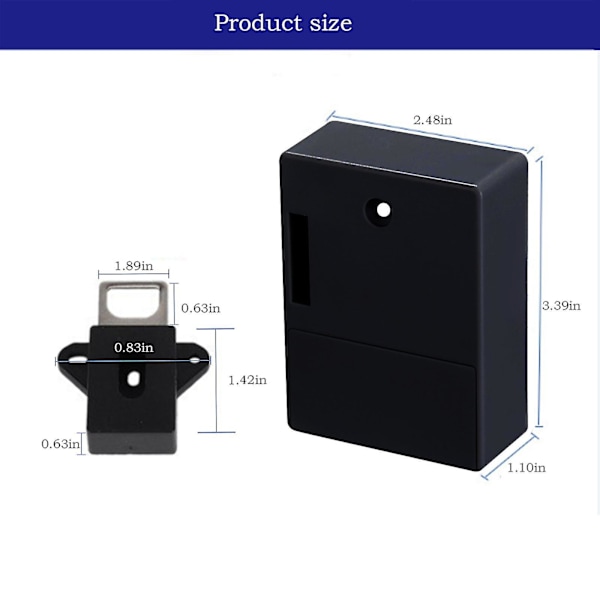 Osynlig elektronisk skåplås, dolt lås, Diy Rfid-lås LAT-CH för trådslingor, lådor, skåp B